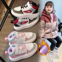 春季新款儿童保暖休闲鞋学生童鞋女童时尚运动鞋皮面跑步鞋子
