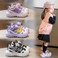 秋冬新款儿童运动鞋女童休闲鞋网面透气男童跑步鞋学生老爹鞋