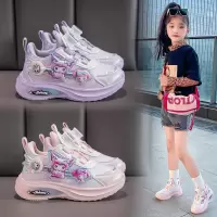 秋季新款女童运动鞋女孩可爱卡通软底学生休闲轻便透气跑步鞋