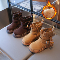 女童厚底短靴秋冬新款女宝中大童美拉德马丁靴儿童英伦中筒靴