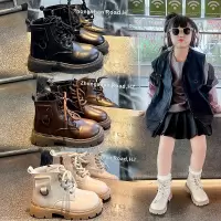 儿童靴子年秋季新款英伦风单靴时尚童靴厚底女童男宝短靴