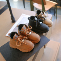 儿童靴子年秋季新款英伦风单靴时尚童靴厚底女童男宝短靴