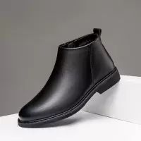 马丁靴男士冬季加绒保暖棉鞋高帮皮靴男头层牛皮工装靴真皮雪地靴