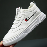 男鞋新款透气小白鞋子男学生韩版潮流百搭厚底运动休闲板鞋男