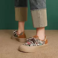 复古丑萌板鞋女春夏新款透气舒适休闲百搭单鞋小众厚底女鞋子