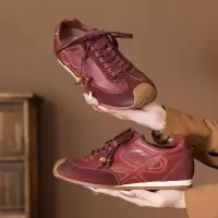 头层牛皮秋季新款德训鞋单鞋复古休闲户外徒步女鞋平底百搭