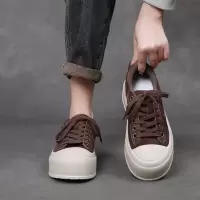 秋季女士新款板鞋透气圆头板鞋日常百搭休闲鞋青少年轻便板鞋