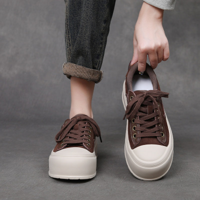 秋季女士新款板鞋透气圆头板鞋日常百搭休闲鞋青少年轻便板鞋