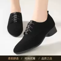 25新款女鞋秋季中跟真皮深口单鞋复古磨砂羊绒粗跟四季系带小皮鞋