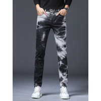 秋冬新款潮流扎染泼墨男款休闲时尚潮牌高街牛仔裤