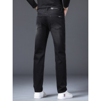 秋冬新款黑色潮流弹力棉百搭高端欧货修身小直筒显瘦牛仔裤
