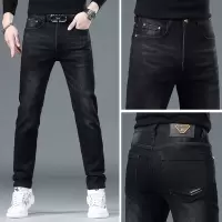 新款欧货牛仔裤男高端柔软秋冬厚款弹力修身小脚休闲潮牌裤子