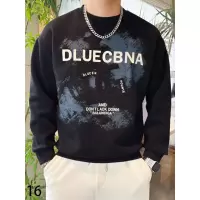 新款男士时尚休闲卫衣美式圆领套头上衣秋冬潮流钢印宽松潮牌长袖