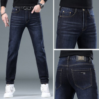 欧洲站牛仔裤男士新款潮牌潮流蓝色秋冬休闲修身小脚长裤子男裤