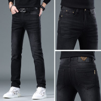 欧货牛仔裤男款秋冬季新款潮牌商务弹力修身小脚休闲长裤子男