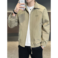 新款翻领夹克男士潮流刺绣休闲外套春秋季时尚百搭青年男上衣