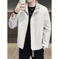 秋冬季高端外套男士新款潮流百搭刺绣工装夹克防风冲锋衣