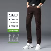 秋冬新款彩色品牌牛仔裤男士韩版小直筒弹力时尚长裤子百搭潮流