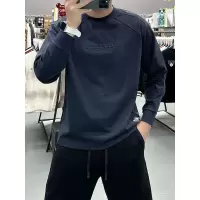 秋冬新款男青年宽松潮流长袖T恤衫时尚休闲圆领套头卫衣刺绣字母t