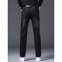 秋季新款黑色简约商务休闲百搭弹力小直筒欧版牛仔裤