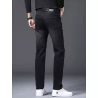 秋季新款黑色简约商务休闲百搭弹力小直筒欧版牛仔裤