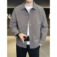 秋季轻奢夹克男士翻领外套高端时尚青年帅气百搭