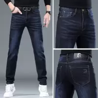 高端新款潮牌牛仔裤男欧货高档轻奢弹力修身小脚秋冬新款休闲长裤