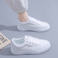 秋季小白鞋新款韩版ins女学生厚底增高皮面透气休闲鞋