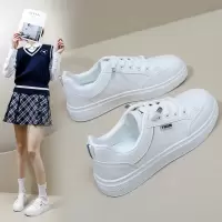 秋季新款透气ins韩版皮面鞋女学生街拍跑步运动休闲鞋