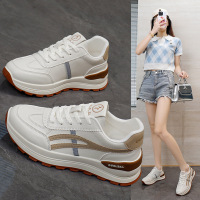 秋季新款透气ins韩版皮面鞋女学生街拍跑步运动休闲鞋
