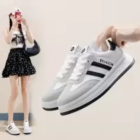 秋季新款韩版ins透气小白鞋女低帮休闲板鞋厚底松糕鞋