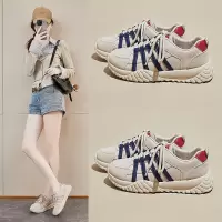 秋季新款韩版ins透气小白鞋女低帮休闲板鞋厚底松糕鞋