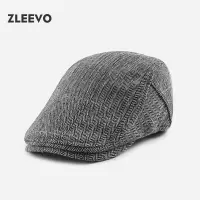 新款男帽子春秋女百搭鸭舌帽小众复古英伦休闲百搭鸭嘴画家帽