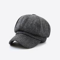 春秋人字斜八角帽子复古英伦遮阳休闲百搭画家帽情侣鸭舌帽