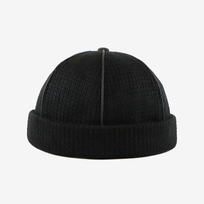 针织毛线帽子秋冬季瓜皮帽嘻哈个性潮流男女地主痞子帽无檐地主帽