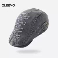 / 新款小众个性帽子水洗做旧鸭舌帽内里套网透气前进帽