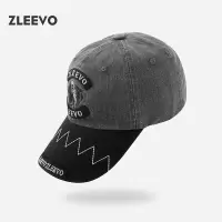 / 水洗棒球帽撞色男女刺绣鸭舌帽防嗮百搭遮阳帽日系