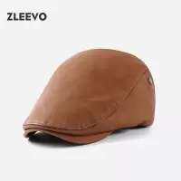 / 水洗褪PU复古文艺鸭舌帽春秋冬休闲百搭春秋冬前进帽