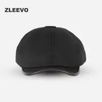 / 纯色鸭舌帽帽子复古男士报童帽女画家帽英伦百搭春秋