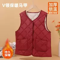妈妈冬季保暖羽绒棉马甲女外穿休闲坎肩保暖背心内穿柔软蓬松坎肩