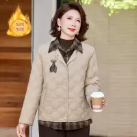 新款妈妈装棉衣女50岁假两件中老年女装大码宽松棉服冬装洋气中年