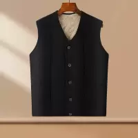 新款中老年男装时尚加绒保暖爸爸装爷爷装马甲棉服5060岁马甲保暖