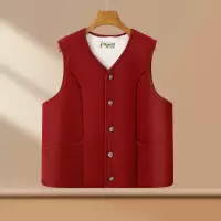 时尚年女装大码妈妈马甲冬装棉衣40岁中老年马夹棉服冬装外套加厚