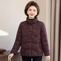 短款妈妈装保暖棉衣50岁中老年棉服大码显瘦衣服立领女装棉袄40岁