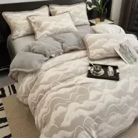 A类母婴级加厚牛奶绒四件套抗静电暖绒4件套保暖花绒被套床品