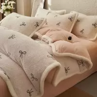 加厚又加绒!温柔高克重立体花牛奶绒四件套冬季珊瑚绒被套床品