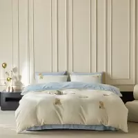 高端A类加厚牛奶绒四件套冬季双面绒保暖婴儿绒床单被套毛巾绣三