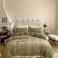 法式高端牛奶绒四件套珊瑚绒冬季保暖被套加厚柔软珊瑚绒床上用品