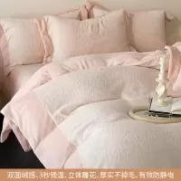 A类牛奶绒床上四件套新款加绒加厚床单被套罩轻奢床笠款秋冬