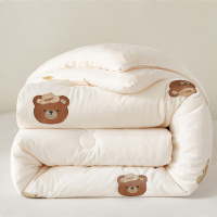 小清新卡通刺绣大豆纤维被加厚恒温保暖冬被子学生宿舍单人棉被芯